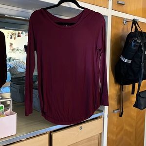 Long sleeve swoop neck